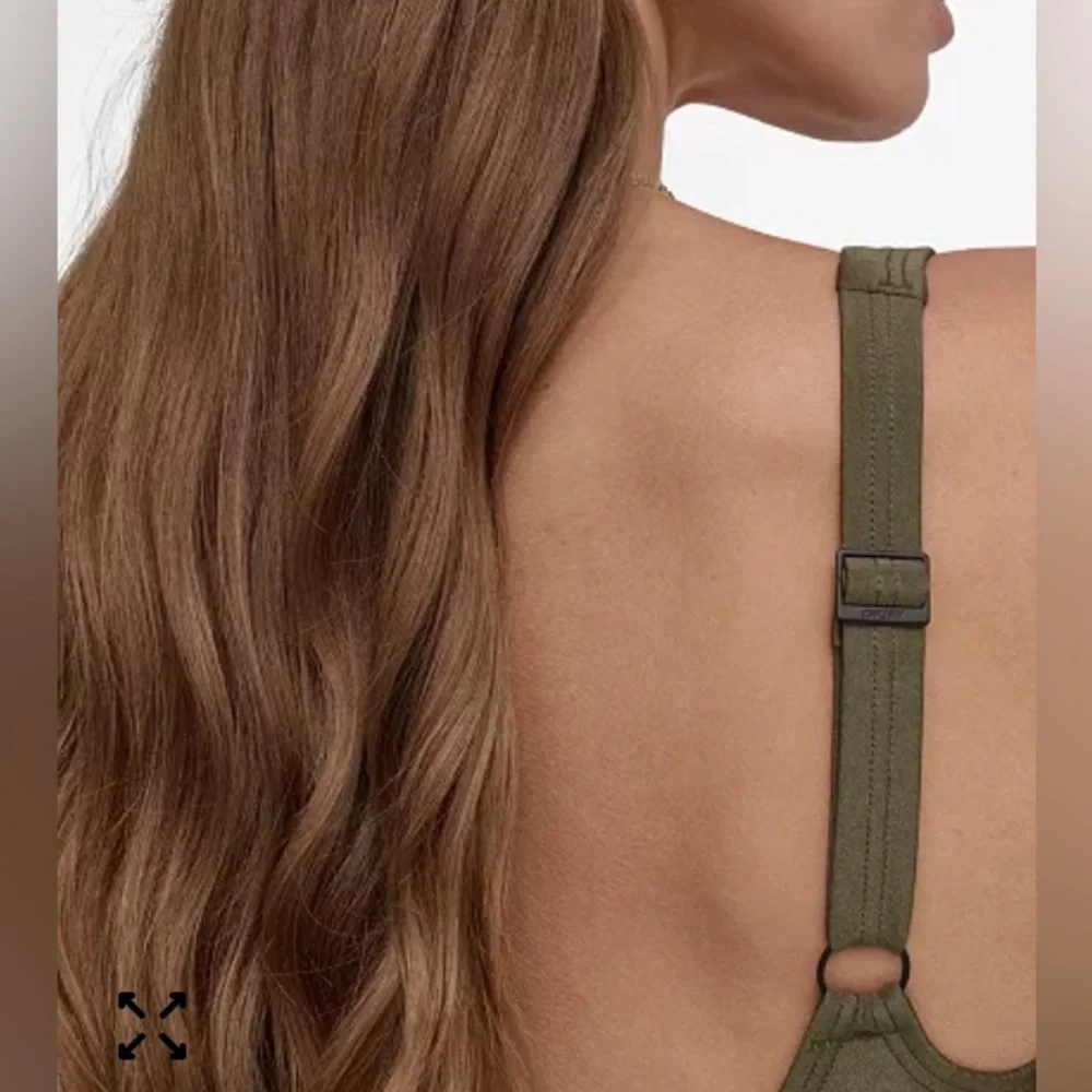 DKNY Women's Olive Twist-Front One-Piece Swimsuit‎ Small NWOT - Picture 4 of 11